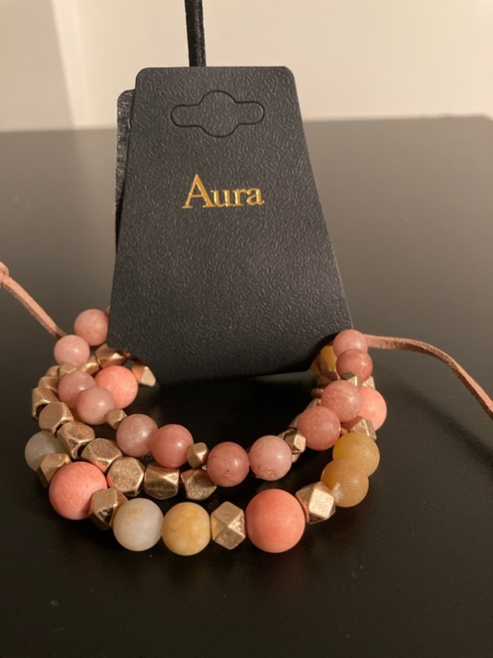 Aura Multicolor Beaded Wrap Bracelet with Gold Accents